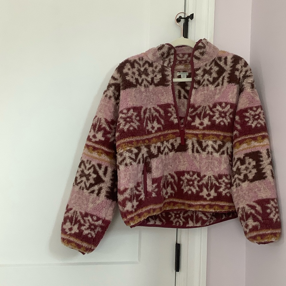 Sundance Pink and Brown Fleece Jacket